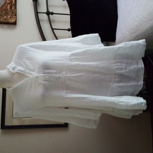 Italian Valentina Naldi Linen Tiered Top